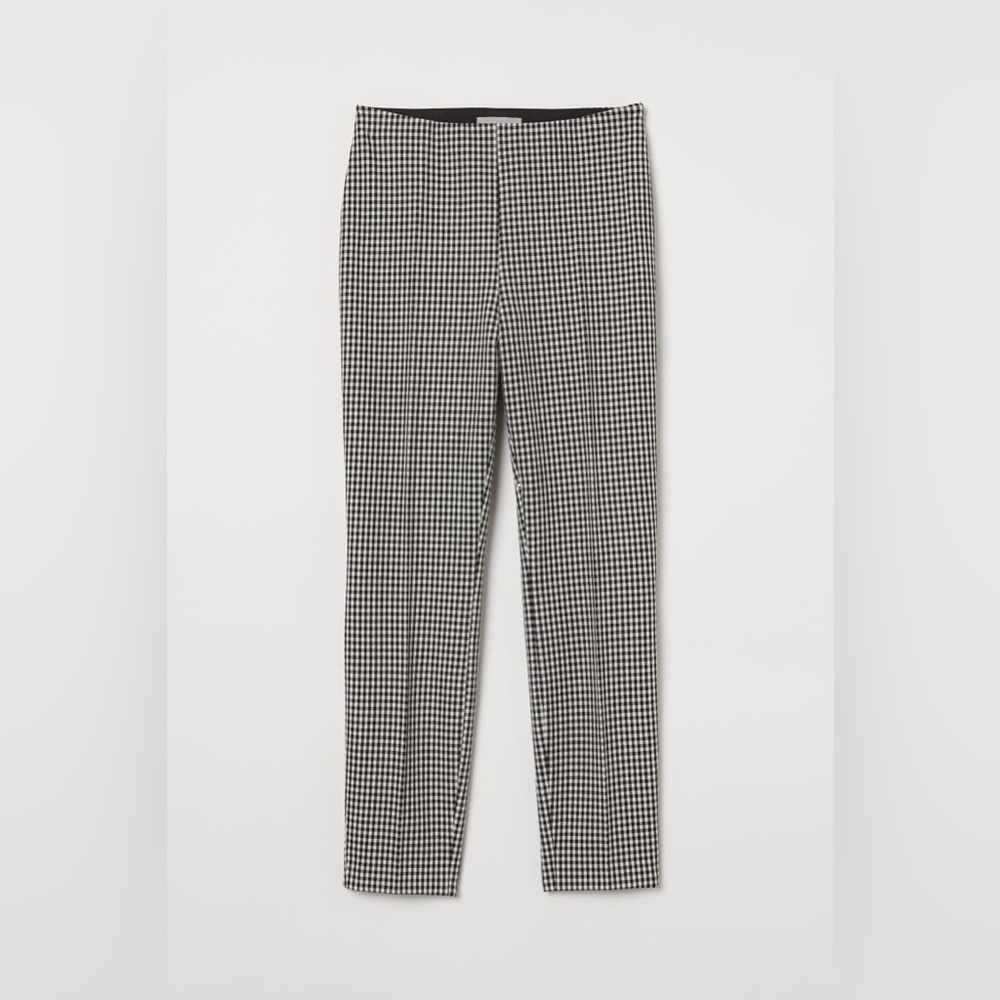 H&M gingham black and white pants